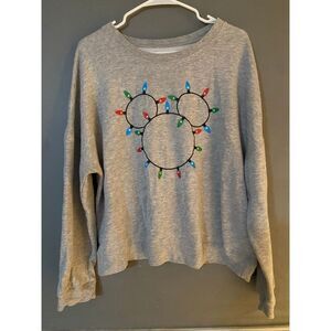 Disney Mickey Mouse Christmas Crop Scoop Sweatshirt Size XXL